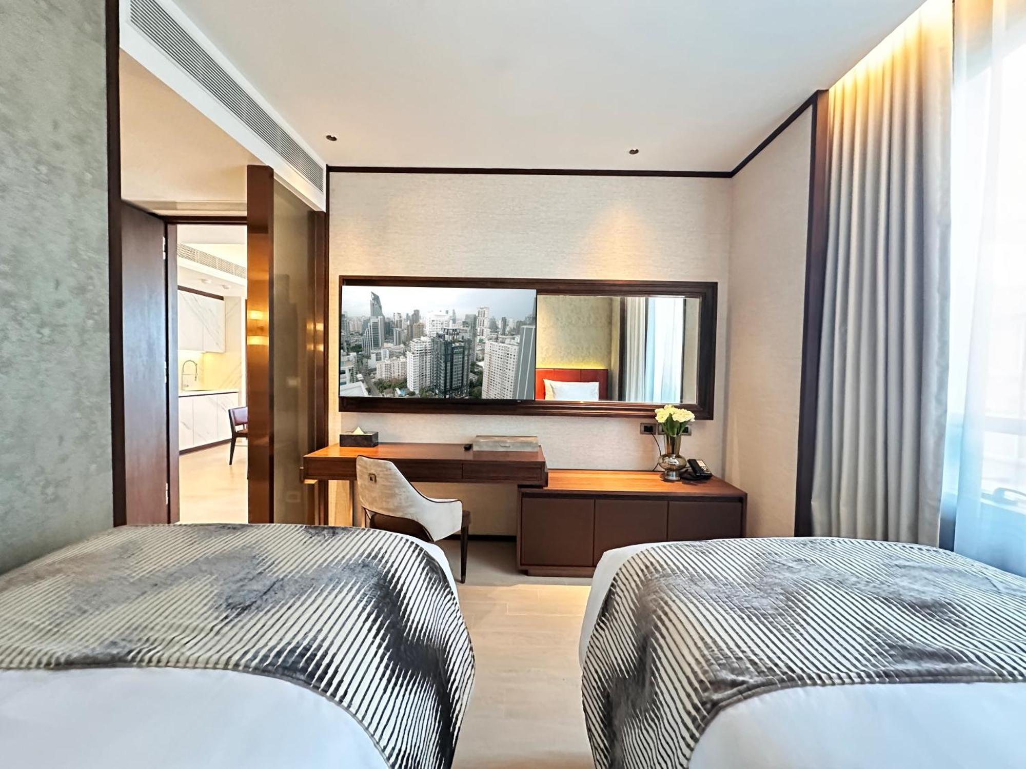Silq Hotel & Residence, Managed By The Ascott Limited بانكوك الغرفة الصورة A bedroom